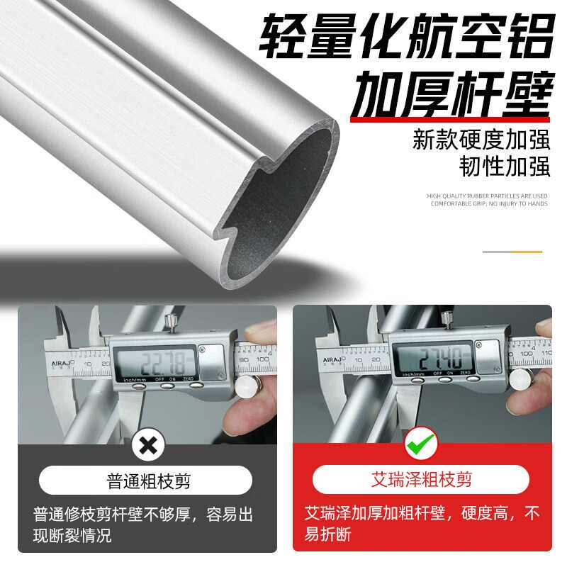 Arrizo thick branch scissors, gardening, fruit tree pruning, branch shears, pruning shears, garden powerful scissors, telescopic scissors, scissors, manual farm tools, 3rd generation shark mouth to strengthen muscles and bones (shear 70)