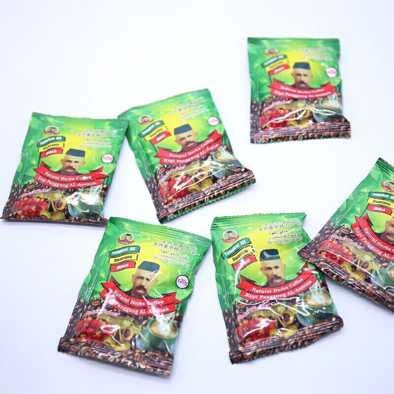 Tongkat Ali Malaysian Tongkat Ali coffee men's instant energy old man's head herbal imported original red coffee 23g*5 bags