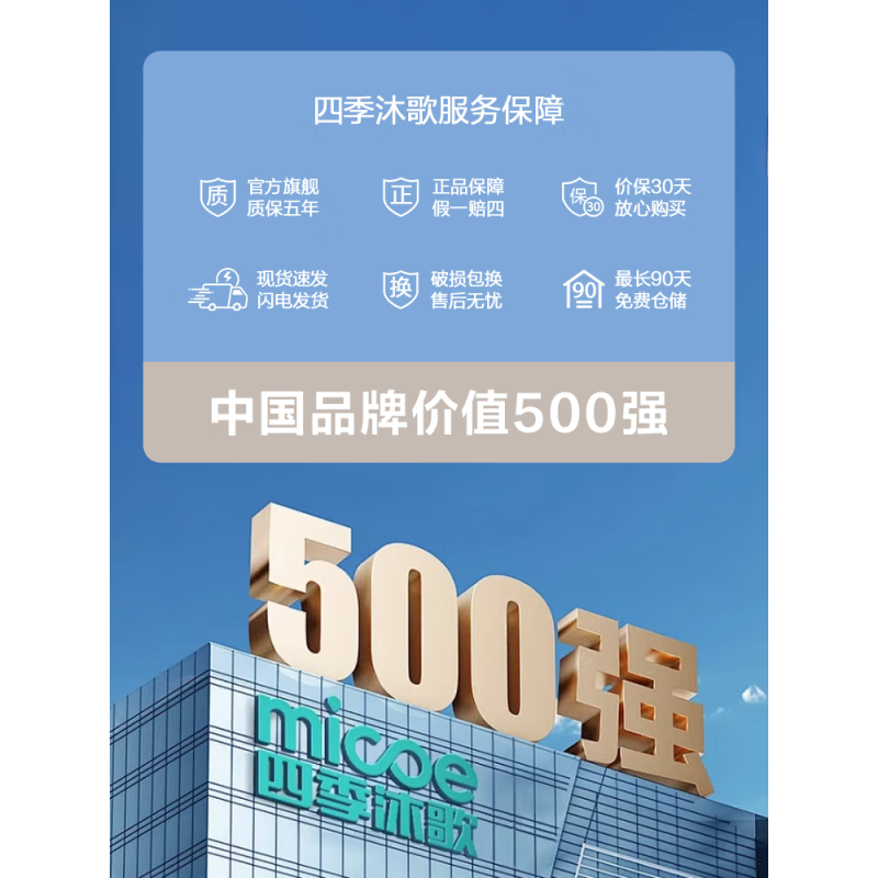 Four Seasons Muge (MICOE) Bathroom Gray Shower Set Piano Key Bathroom Bathroom Rain Shower Supercharged Household M1 Starry Sky Gray Rain Curtain Top Spray/Three-speed Handheld/