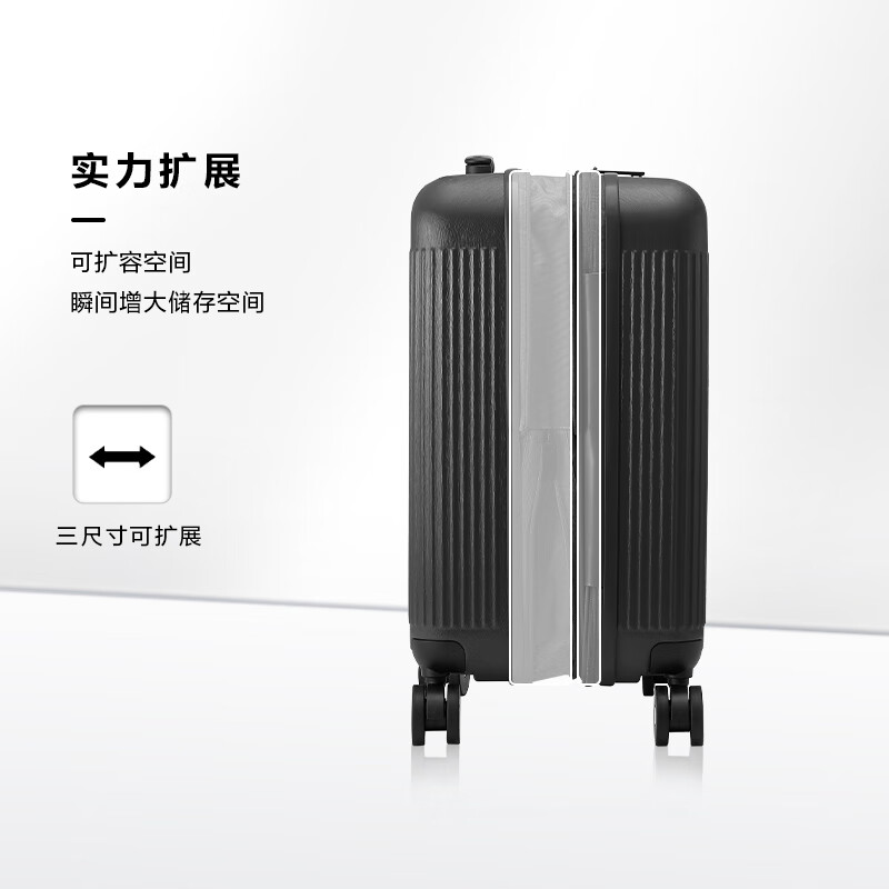 Samsonite suitcase 20-inch trolley case lightweight vertical stripe travel bag NZ2 black checked code box