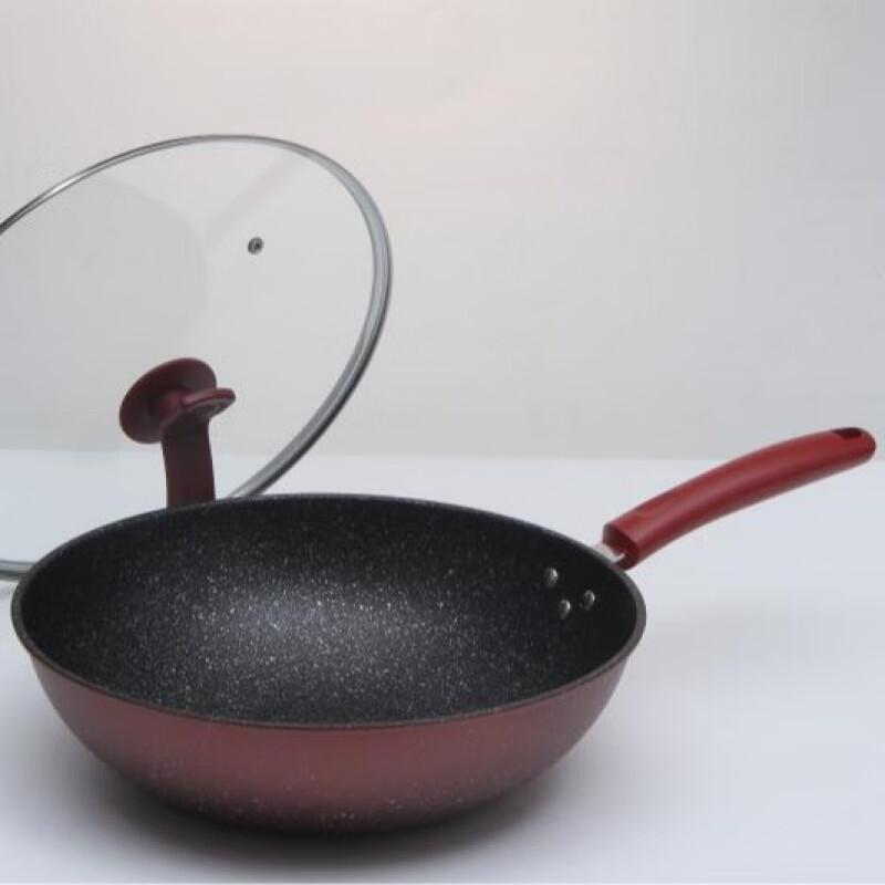 Medical stone pot three-piece set, wok and soup pot three-piece set, refined iron non-stick gift online supermarket, wok (with lid) + frying pan (without lid) + soup pot (with