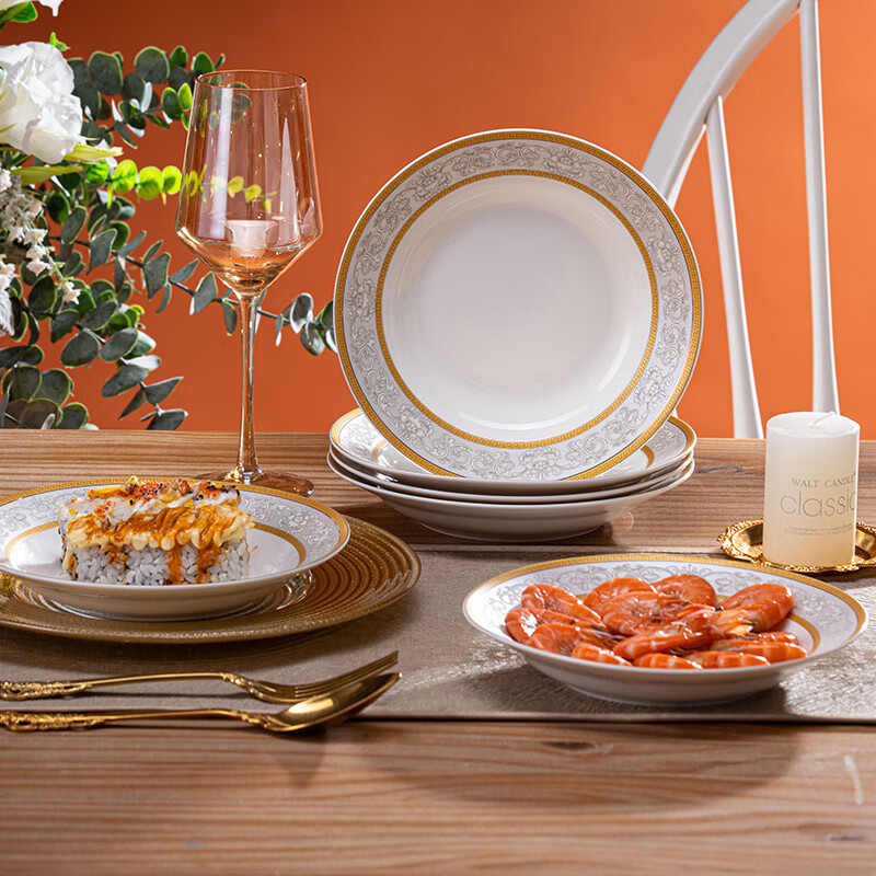 Made in Tokyo, tableware set, plates, plates, housewarming ceramics for home use, Jinyumantang, plates 8 inches*4