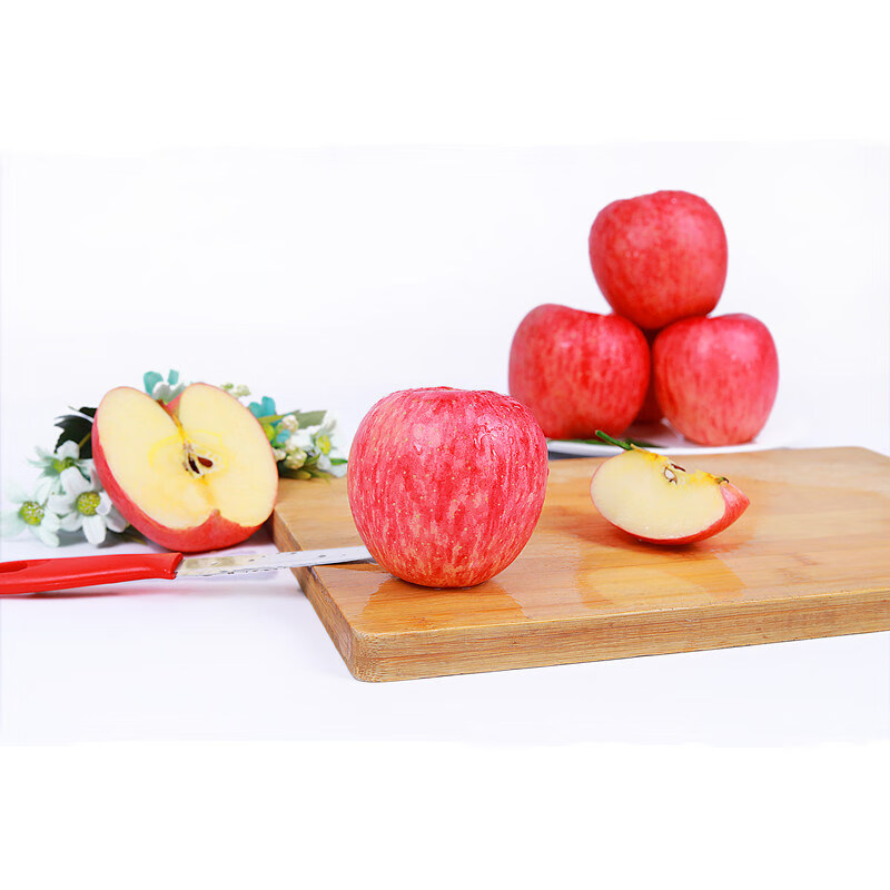 Jingmi Luochuan Apple Red Fuji Fresh Fruit New Fruit Gift Box Net Weight 8.6 Jin Single Fruit 200g Origin Head Straight Hair