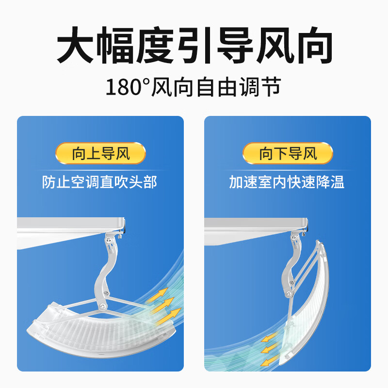 Little Queen central air conditioner windshield ceiling machine anti-direct blow air conditioner block cold wind shield ceiling flower machine office general ceiling ceiling machine baffle 55cm *1 pack