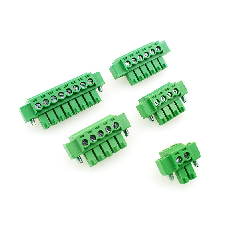 3.81mm green terminal block 2EDG3.81 with fixing screw plug holder 15EDGKM-3.81 with ears 15EDGKM-3.81 2P plug 5 pieces