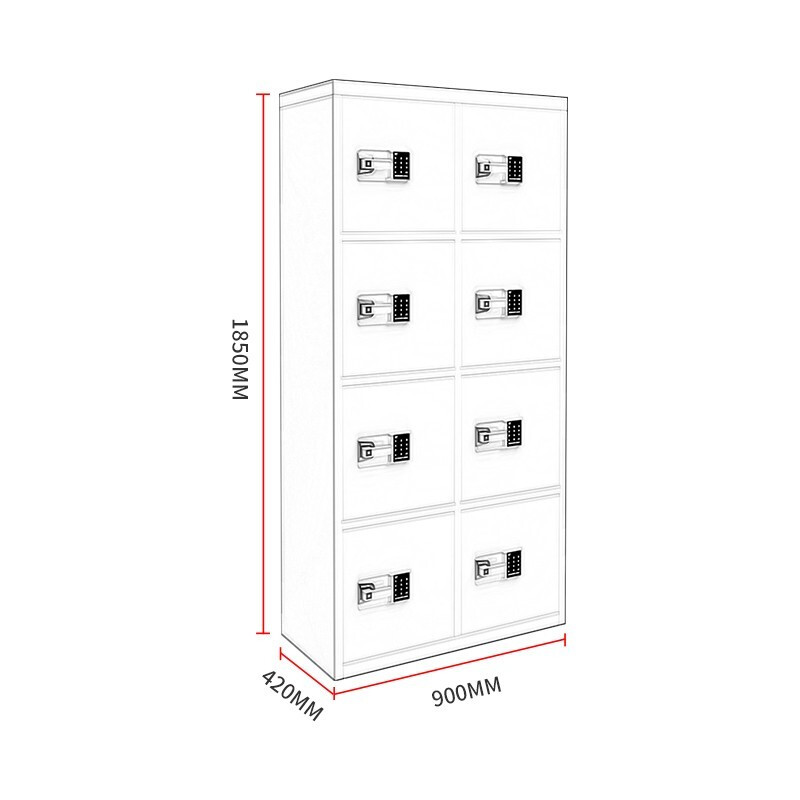 KINKOCCL safe cabinet file cabinet double safe file cabinet intelligent password lock eight doors