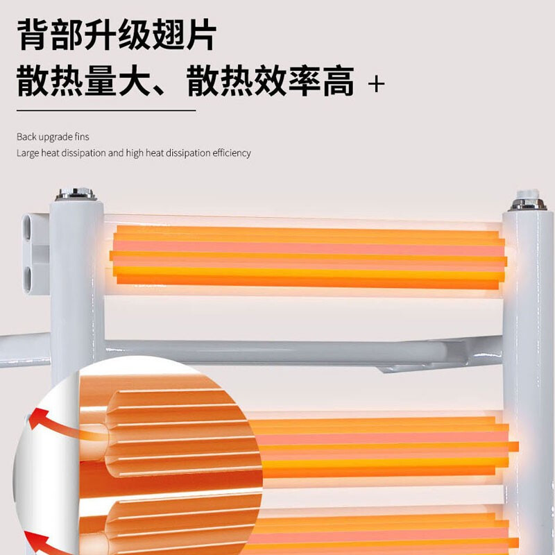 Middleton copper-aluminum composite radiator wall-mounted fin radiator bathroom plumbing rack radiator copper-aluminum back basket height 600*400 center distance