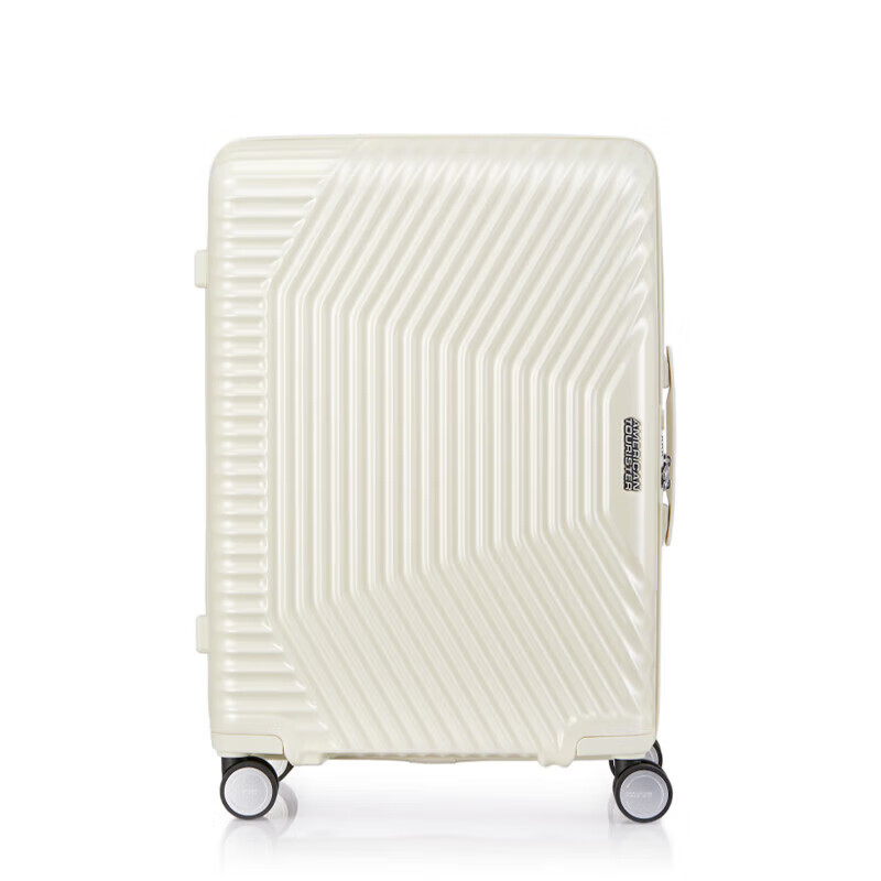 American travel suitcase 28-inch universal wheel trolley case, fashionable pressure-resistant large-capacity suitcase, milky white NL8 password box