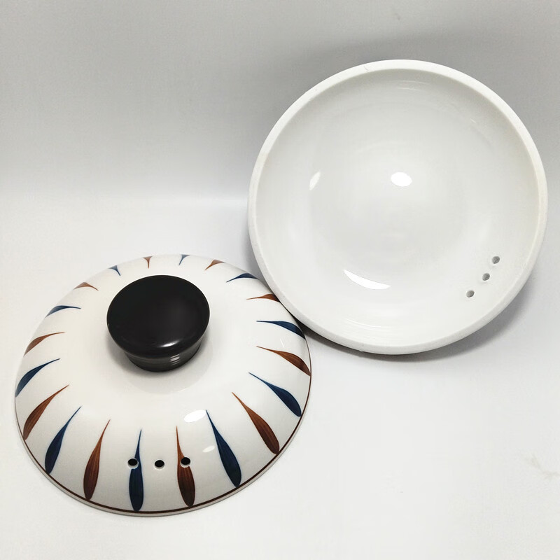 Fat Donglai's same German quality adapted ceramic painted casserole lid single lid crock pot soup pot 24.7cm petals painted