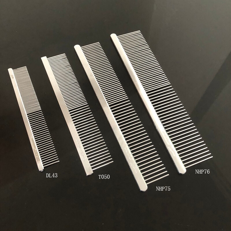 DELIGHT Pet Comb Cat and Dog Comb Ragdoll Cat Knotting Comb Teddy Bichon Dog Grooming Artifact Pulling Comb T050 Small Body Steel Comb-15cm