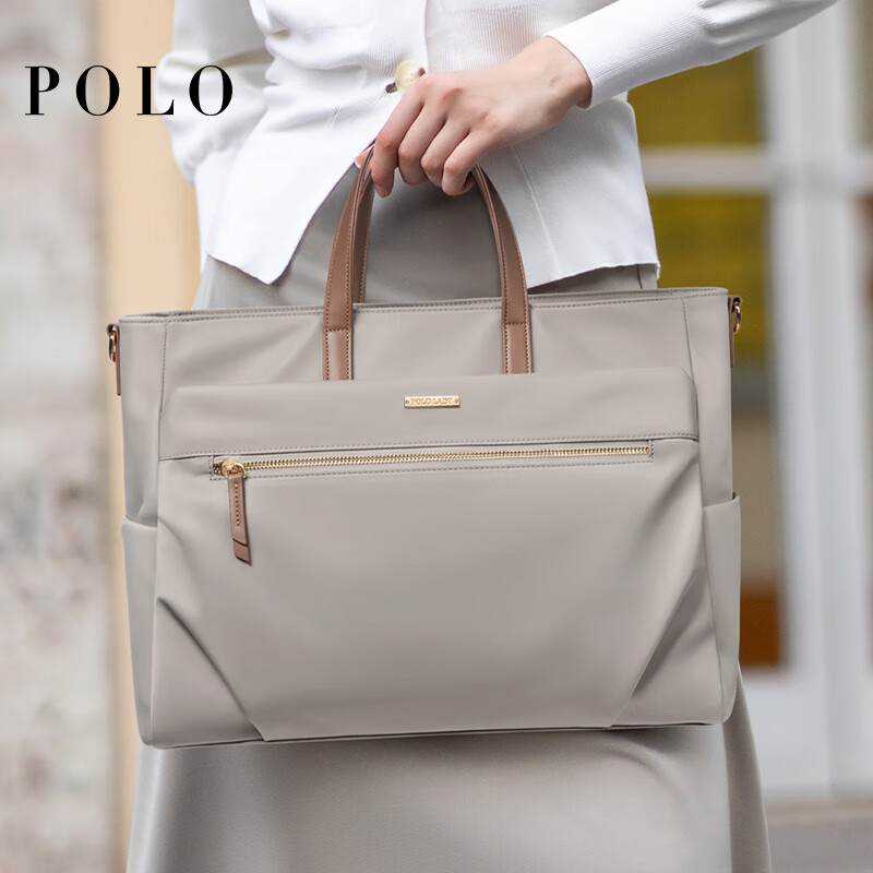 POLO computer bag women's briefcase 14/15.6 inch portable notebook bag business tote bag birthday gift