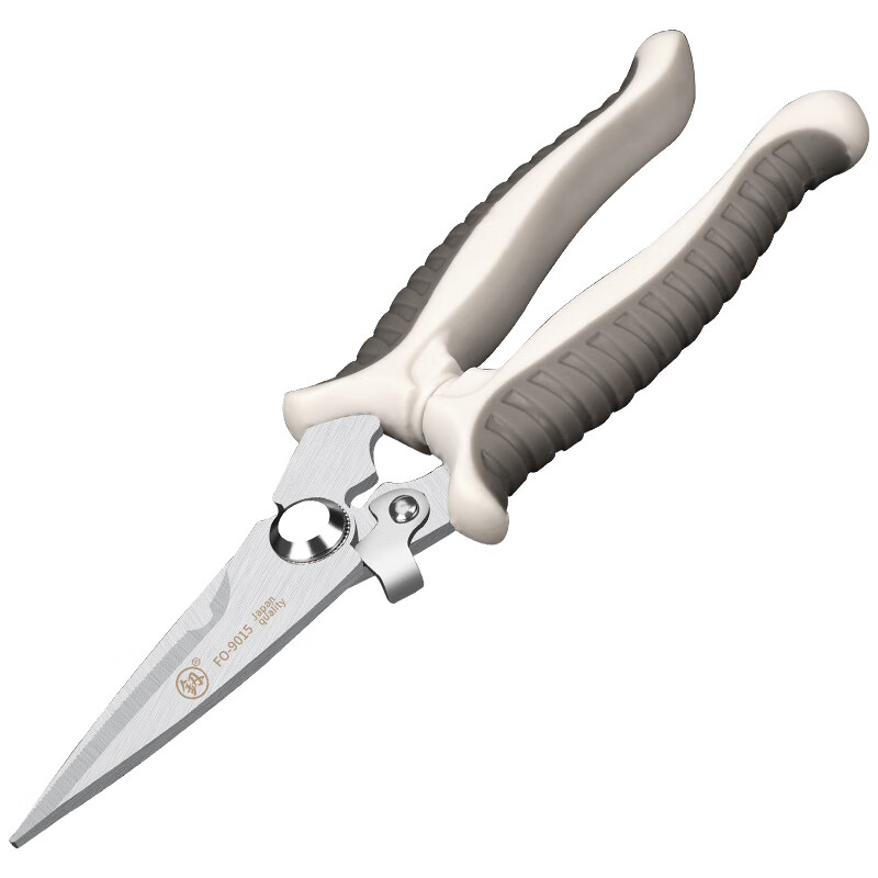 鰰Fukuoka Tools Electrician Scissors Stainless Steel Multi-Function Trunking Scissors 6-inch 8-inch wire cutting special electronic scissors wire scissors 8-inch Japanese-style electronic scissors FO-9015