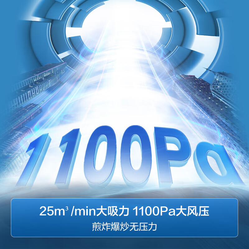 Haier (Haier) Huawei three-fold single-exhaust range hood suction and exhaust range hood top side double suction large mouth C61 home flush cabinet frequency conversion 25 air volume hood