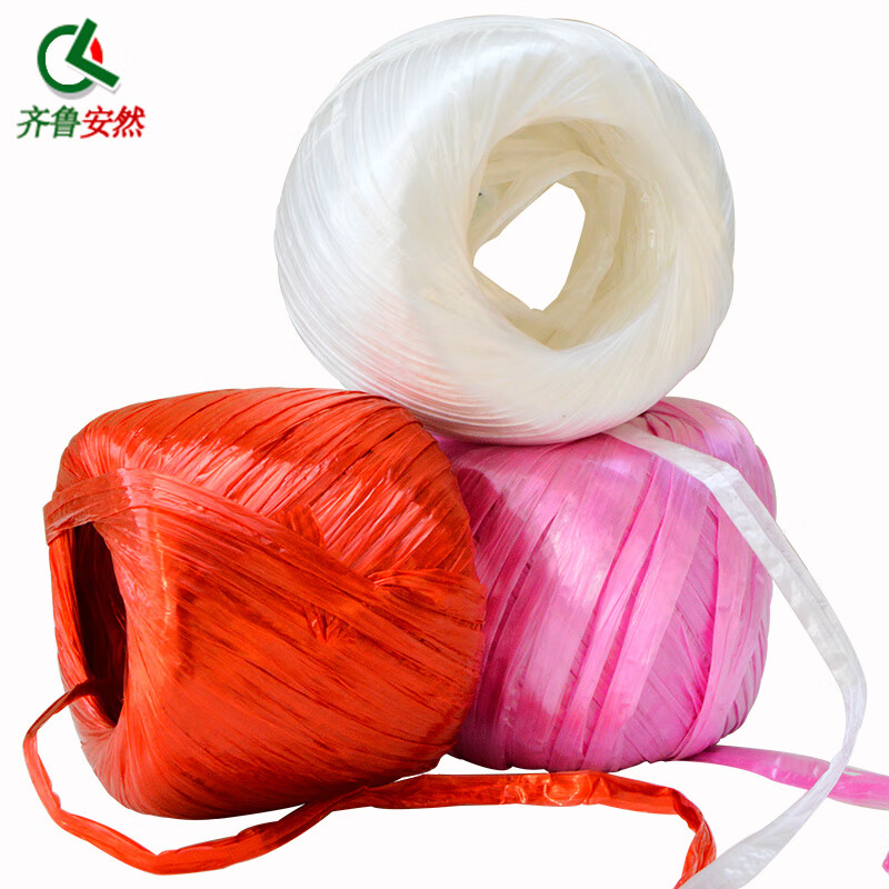Qilu Anran Thickened Bundling Rope Cable Tie Bundling Belt Fixed Tightening Belt Tie Mouth Rope Grass Ball Plastic Rope Tie Packing Belt Rope Baling Rope Packing Rope Nylon Rope Fiber Rope New Material Thickened Red 150g Long 150 Meters Thickened