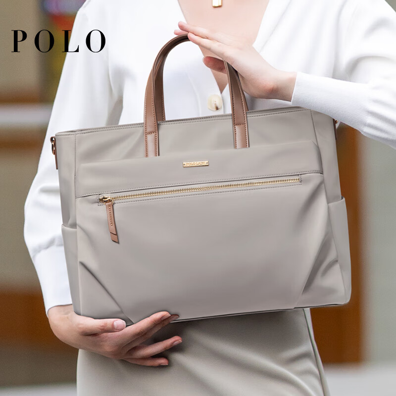 POLO computer bag women's briefcase 14/15.6 inch portable notebook bag business tote bag birthday gift