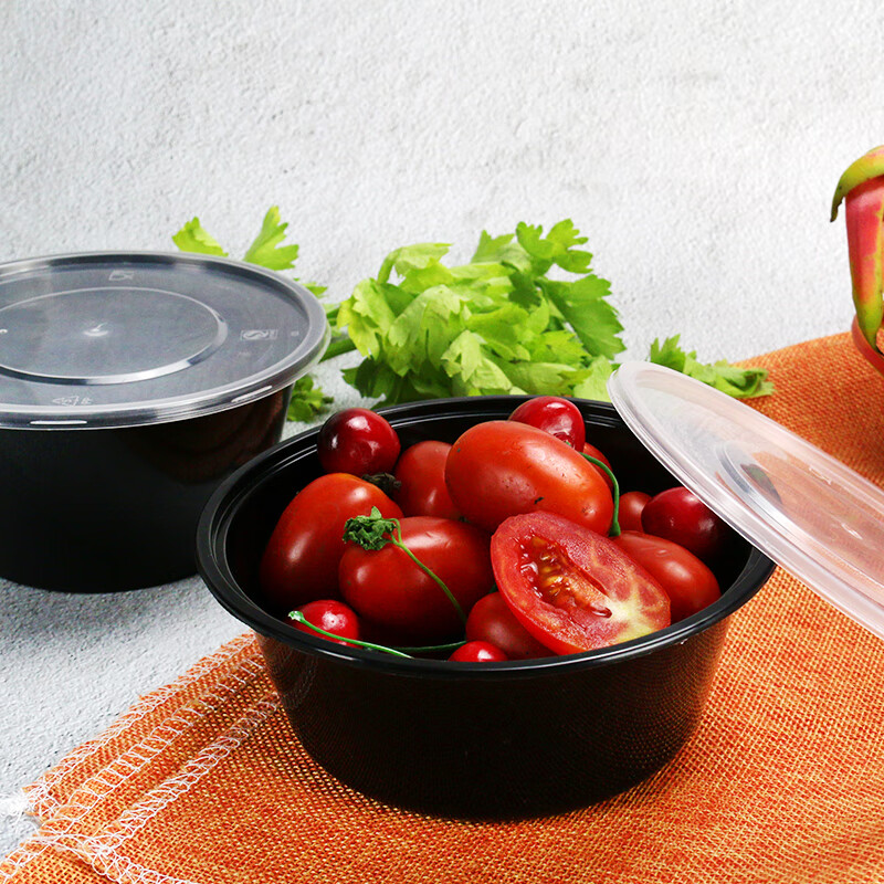 Mrs. Zhuang 1250ml transparent with lid 200 sets disposable transparent lunch box plastic takeaway packaging box ZTT-9113B