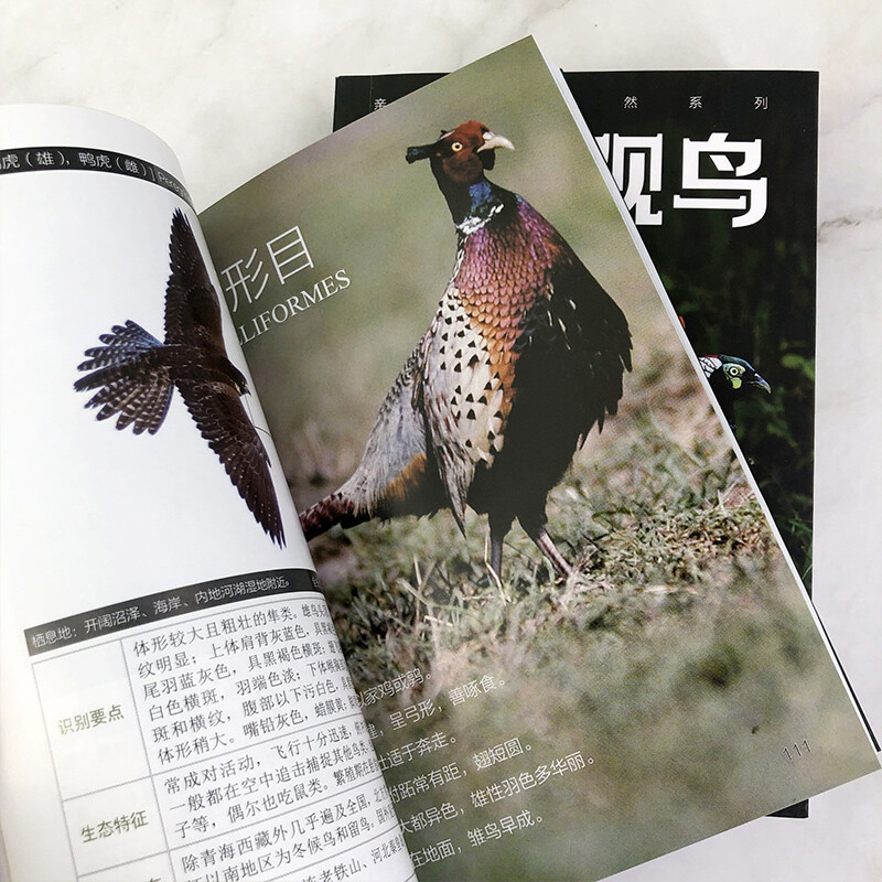 Close to Nature Series Field Bird Watching Manual (Second Edition) 368 species of Chinese birds in 20 orders, 72 families, identification key points, ecological characteristics, distribution habitats, best bird watching time and area, etc.