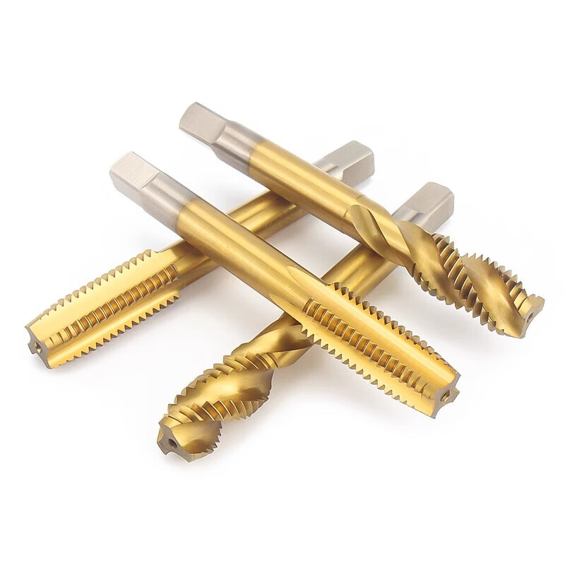 Gold super straight flute screw machine with cobalt threaded stainless steel special tap machine tapping drill bit m2m3m4m5m6m8 straight flute tap M4*0.7 (cobalt-containing titanium plating)