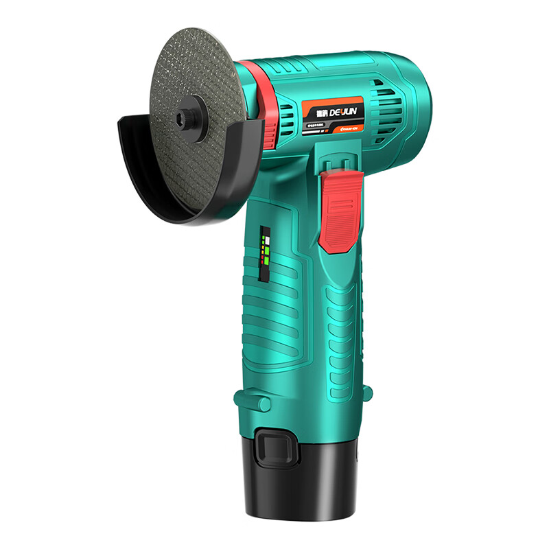 Deyun mini angle grinder rechargeable household small grinding lithium electric cutting machine electric seam clearing polisher hand grinder DY-3 inch metal 12V mini angle grinder 1 battery 1 charge