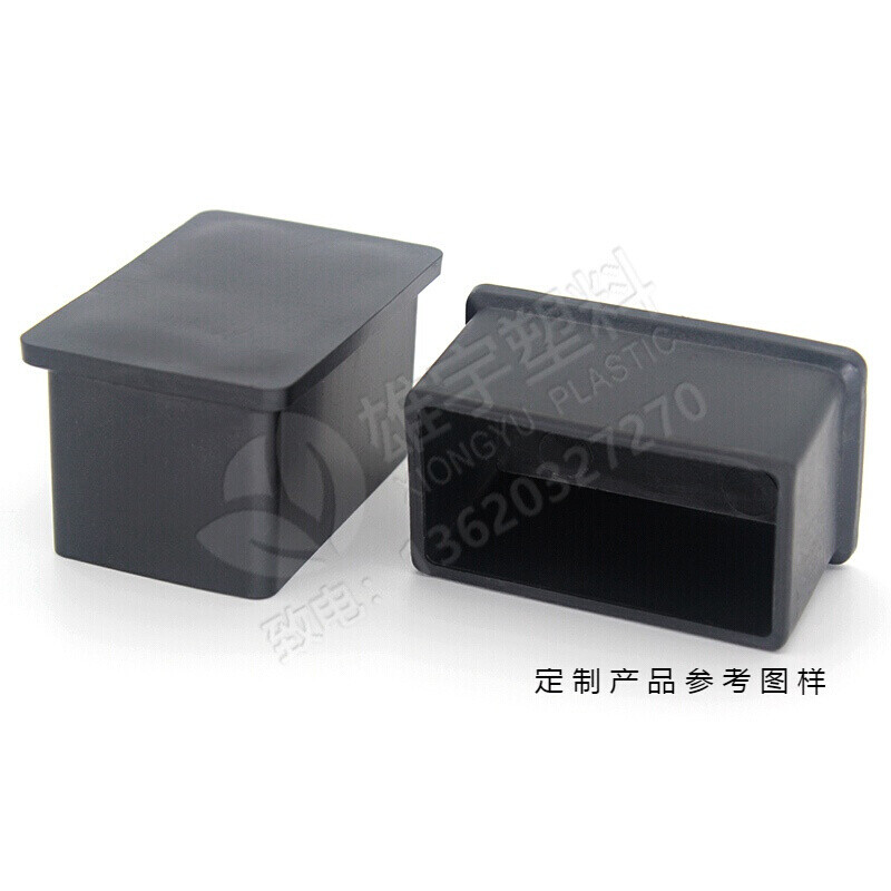 Maixinyi foot pad leather cover coat square tube cap plastic plug rubber cap plastic tube square tube plug cap foot PVC black square 25*25 jacket