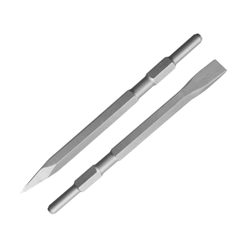 Bosch electric hammer chisel concrete slotting two pits two slots electric pick shovel round handle four pits hexagonal handle tip flat chisel Bosch round handle flat chisel four pits 20x250mm