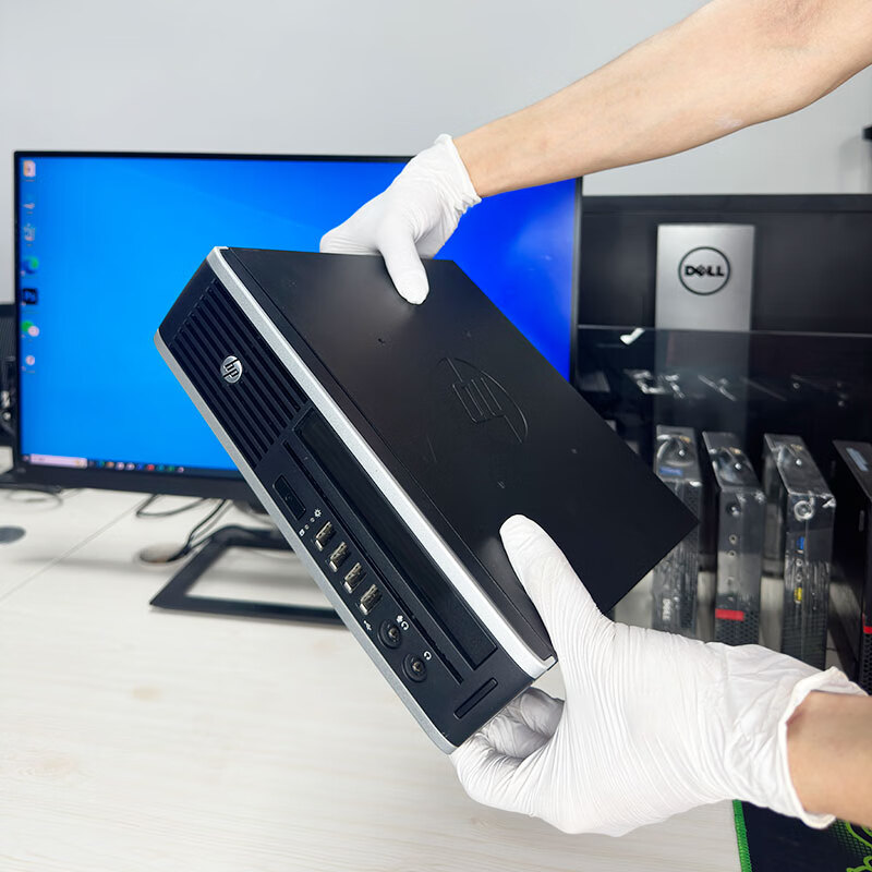 HP HP commercial office desktop computer Mini home micro mini host complete machine online class entertainment mini host 4K living room second-hand 95 new built-in WiFi Core i5/8G memory/256G solid state