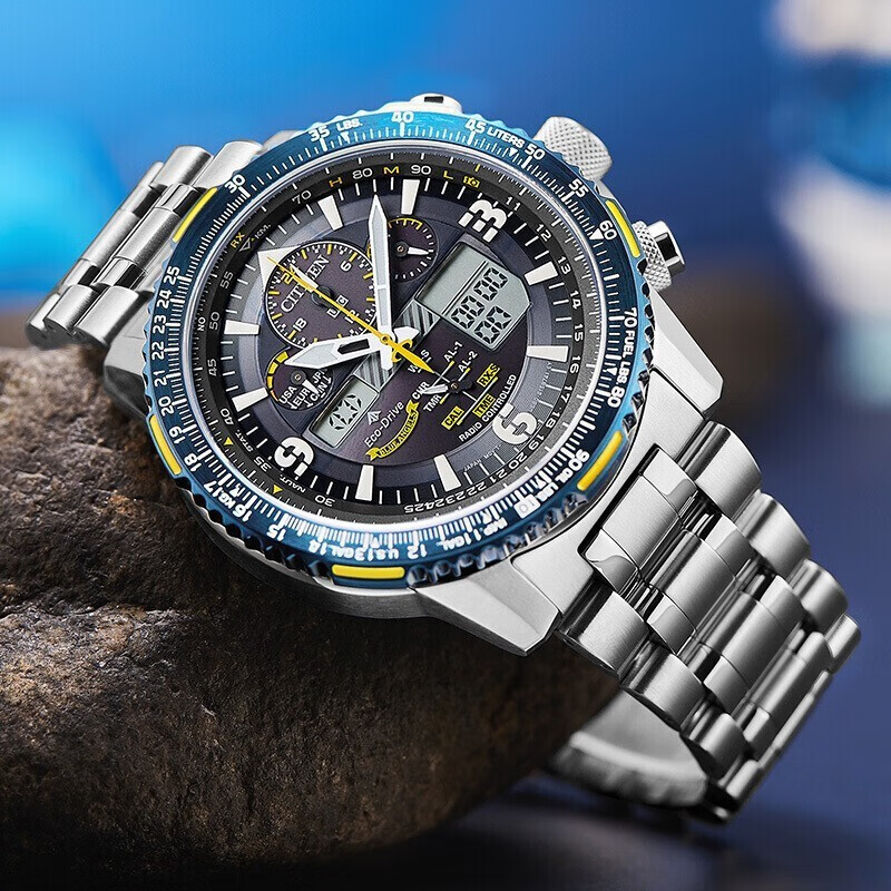 CITIZEN Eco-Drive Blue Angel Air Eagle Multifunctional Fashion Business Men's Watch as a Gift for Your Boyfriend JY8078-52L