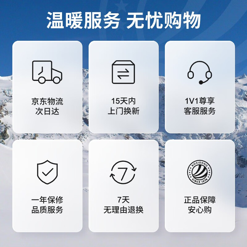 Bosideng Extreme Cold Goose Down Down Jacket Women's Winter Thickened Hooded Short Waist Big Fur Collar Warm Jacket