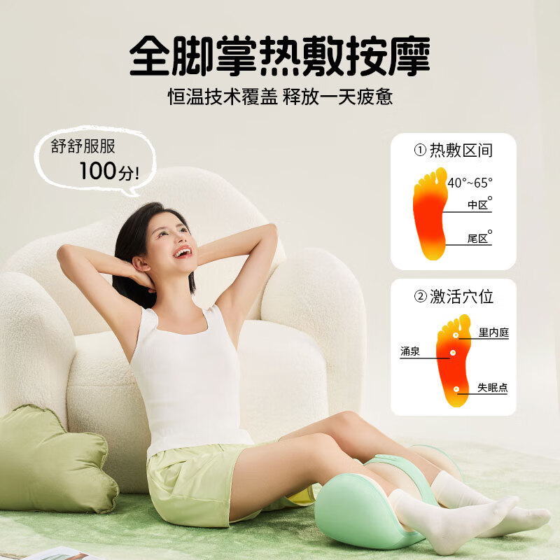 Miniso Leg Massager Foot Massager Calf Muscle Massager Foot Sole Professional Fully Automatic Kneading Artifact for Dredging Meridians Birthday Gifts for Mom and Dad 2026 New Upgrade 20-Point Massage Head + Hot Compress Physiotherapy Father's Day Gift for Men, Girls, Friends, Parents, Elders, Practical Gifts for the Elderly