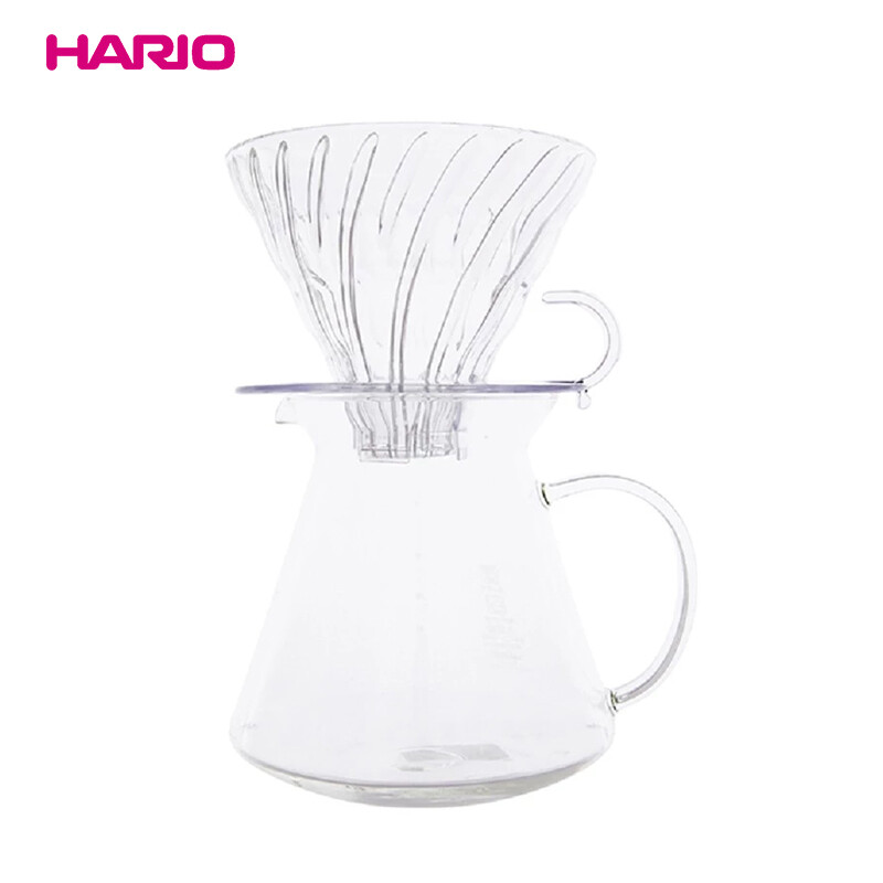 HARIO hand-brewed coffee pot set Home V60 coffee filter cup Heat-resistant glass coffee utensil set