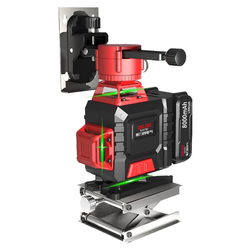 Delixi Electric Infrared Level High-precision Strong Light Thin Line Automatic Leveling Green Blue 12-Line Laser Outdoor Building Outdoor Green 8-Line Big Mac Dual Electric + Full Set of Accessories