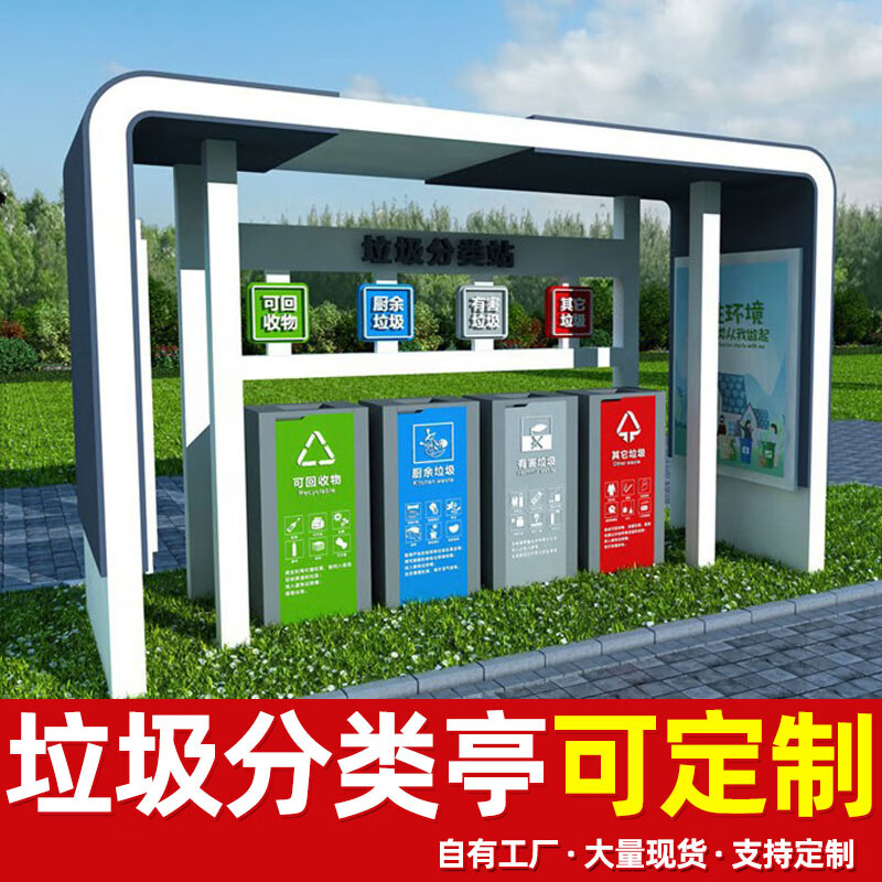 Suoling Customized Garbage Sorting Kiosk Urban Outdoor Garbage Room Sorting Box Factory Direct Sales Community Garbage Sorting Station Customized Garbage Sorting Kiosk-Intentional Money