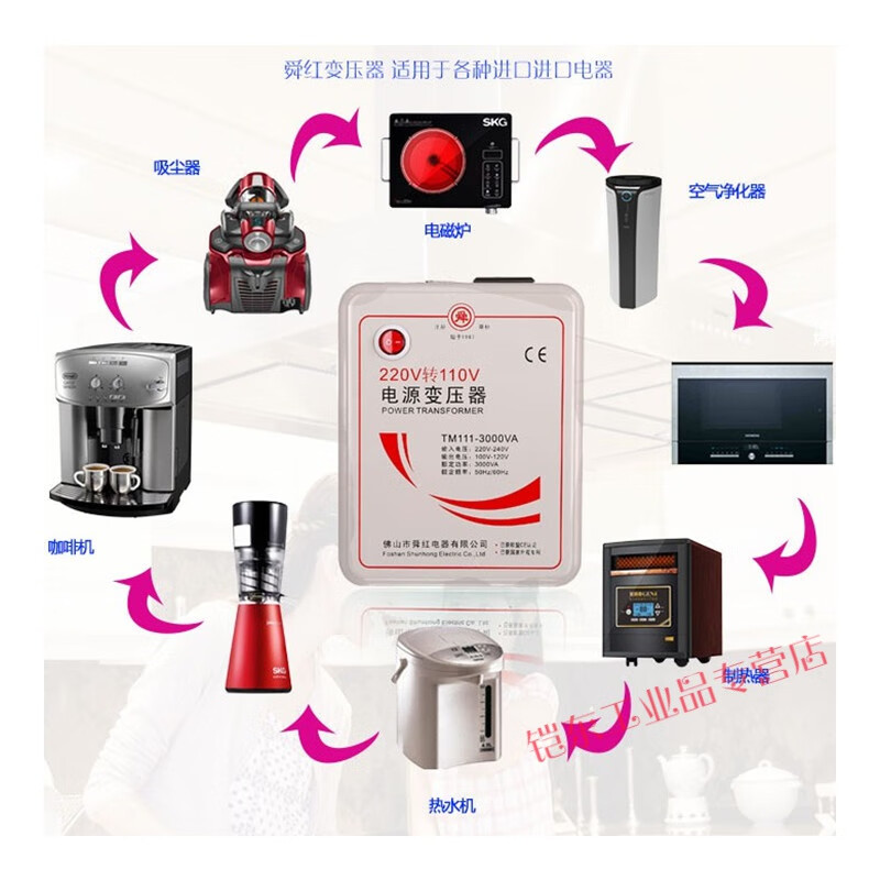 Shunhong 3000w 110v to 220v transformer 220v to 110v high power US and Japanese rice cookers and hair dryers 220V to 100V Japanese electrical appliances for domestic use