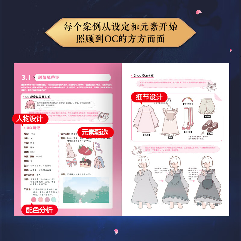 OC Collection Animation Original Character Design Tutorial OC Setting Tutorial Book Animation Character Design Techniques Two-dimensional Comic Character Drawing