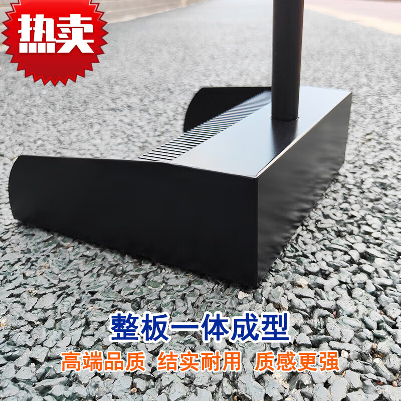 Huili custom-made stainless steel dustpan 304 thickened garbage shovel bucket broom set dustpan scraper non-stick hair thick 304 comb dustpan black set