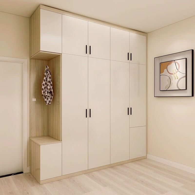 TUBAO TUBAO ecological board wardrobe 22 environmentally friendly easy-to-install custom wardrobe bedroom furniture set overall wardrobe customized 22 customized package (customized gold)