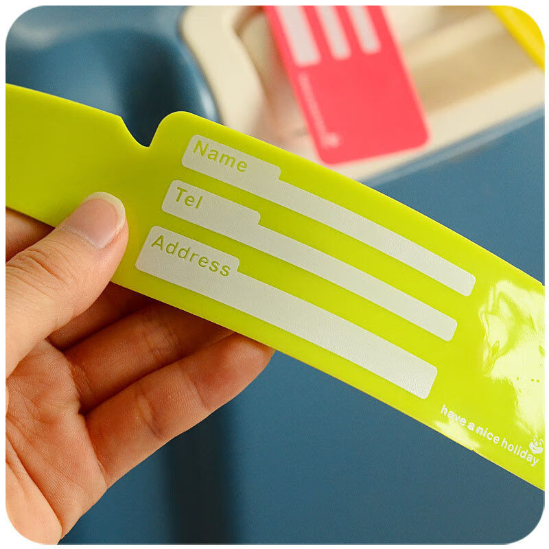 Talented luggage tag cartoon cute flight attendant luggage tag label boarding pass suitcase tag shipping tag 3 random styles