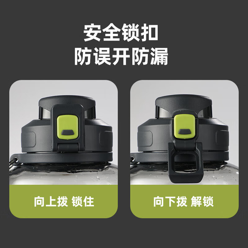 Fuguang large-capacity plastic cup water cup Tritan straw sports fitness outdoor kettle ton cup bucket resistant to fall and portable