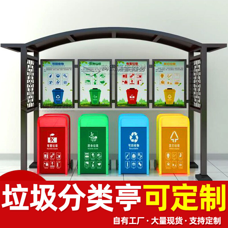 Suoling Customized Garbage Sorting Kiosk Urban Outdoor Garbage Room Sorting Box Factory Direct Sales Community Garbage Sorting Station Customized Garbage Sorting Kiosk-Intentional Money
