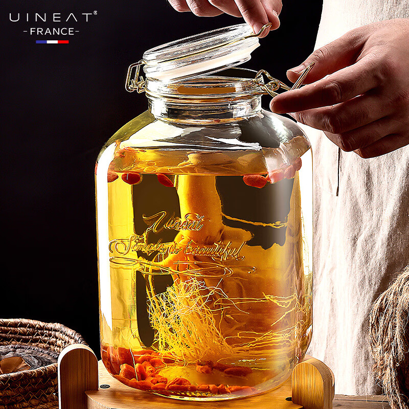 Youyi (UINEAT) glass wine bottle, sealed jar, home brewing jar, 10 catties wine container, bottle