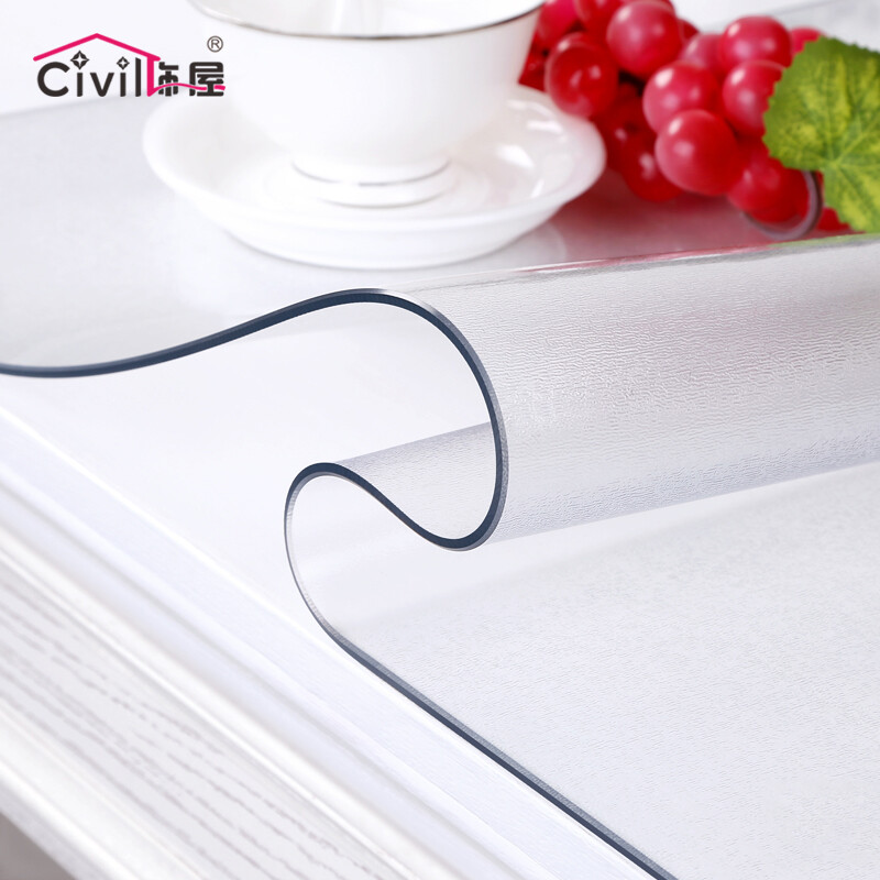 Decorative house (civil) tablecloth waterproof and oil-proof transparent table mat soft glass table mat dining table mat pvc coffee table mat countertop mat crystal plate odorless frosted 2.0mm food grade / thick enough for customization contact customer service single shot will not be shipped