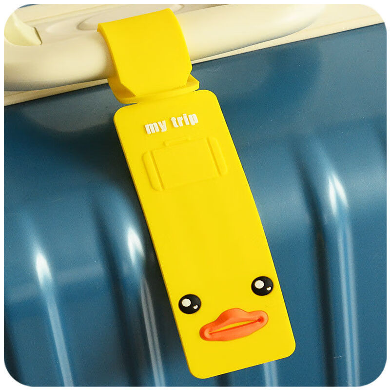 Talented luggage tag cartoon cute flight attendant luggage tag label boarding pass suitcase tag shipping tag 3 random styles