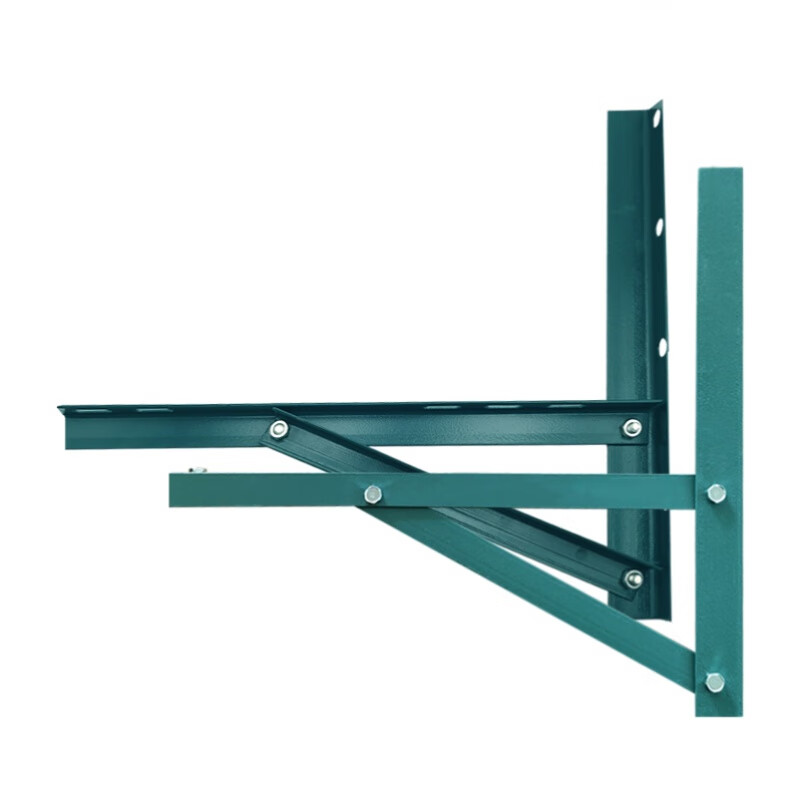 Suitable for Gree air conditioner outdoor machine bracket angle iron spray-painted shelf outdoor machine galvanized iron bracket storage rack hanger triangle 1.5p 1-1.5P green spray-painted angle iron bracket (2kg left