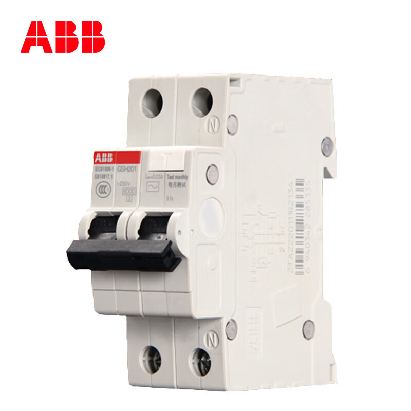ABB miniature leakage circuit breaker GSH200 series 1P+N 32A 230VAC electronic GSH201 AC-C32/0.03 10105181 residual current action circuit breaker
