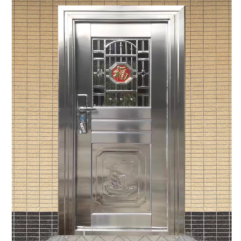 JRB Jiaruibao 304 stainless steel door single door outdoor luxury anti-theft home rural entrance balcony glass entrance door single door style 1