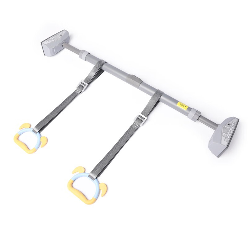 LUXIAOJUN door-mounted horizontal bar double support anti-fall home fitness punch-free pull-up horizontal bar children's hanging ring anti-slip horizontal bar + hanging ring installation distance 115-140cm