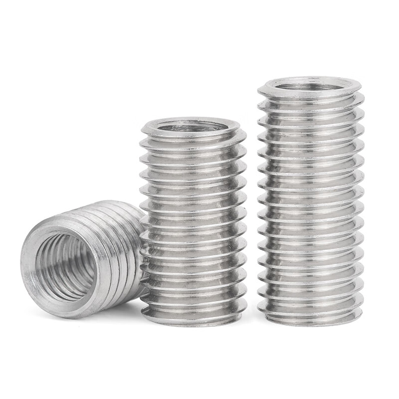 Jinggong (JINGGONG) 304 stainless steel internal and external thread nut, slotless thread conversion brace, screw thread sheath inner diameter M2-M12, slotless M20*M12-L25 (2 pieces)