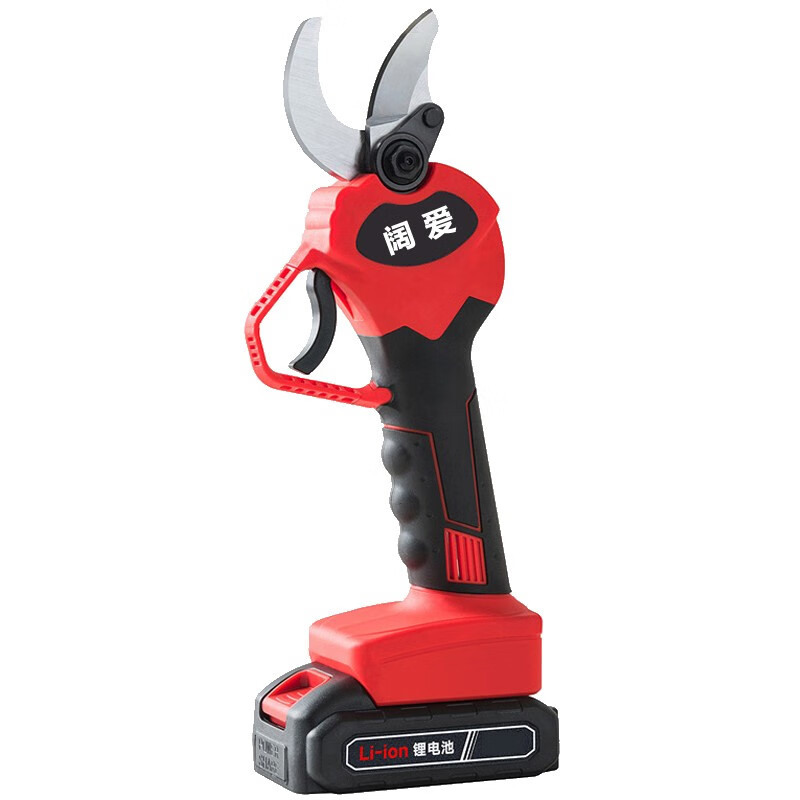 Kuoai electric scissors for cutting branches, electric shears for branches, pruning shears for pruning branches, genuine garden fruit tree pruning shears, new style - two batteries, one charger + accessories (can cut 3.0cm)