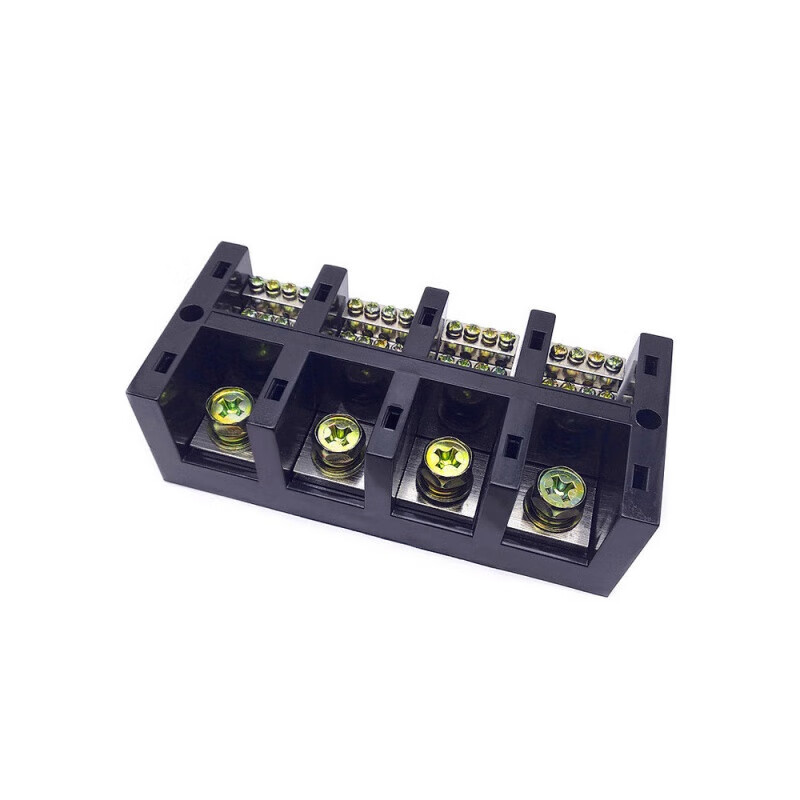 Three-in and multiple-out branch terminal JHT high-current three-phase four-wire high-power terminal block splitter wire four-in and twelve-out (1 minute 3) 250A four-in and twelve-out (1
