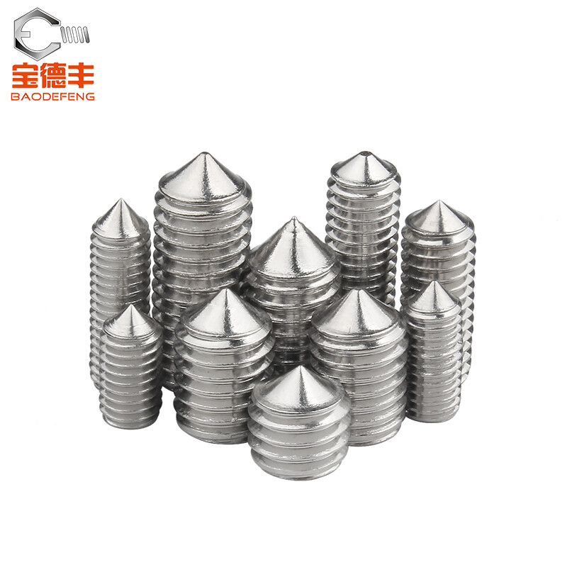 Baodefeng stainless steel 304 tip set screw top screw tip screw machine meter hexagonal headless screw fastener M6x8 50 pieces